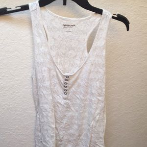 White Lace Tank Top - Cotton